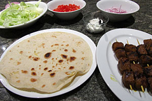 quick, easy lamb wraps