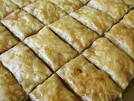 baklava baklava in baking tray