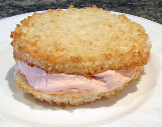 Coconut Macaroon Strawberry Ice Cream Sandwiches coconut macaroon strawberry ice cream sandwiches