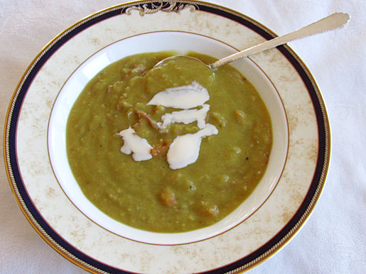 split pea soup with ham or bacon bones pea soup
