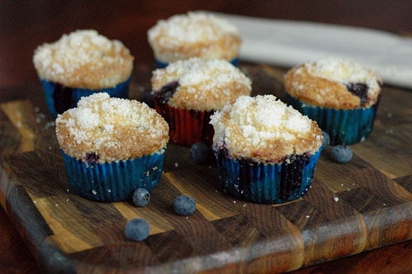 Blueberry Muffins with Lemon Sugar Crust